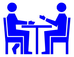 Two People Sitting at a Table Clipart: Perfect for Social Settings