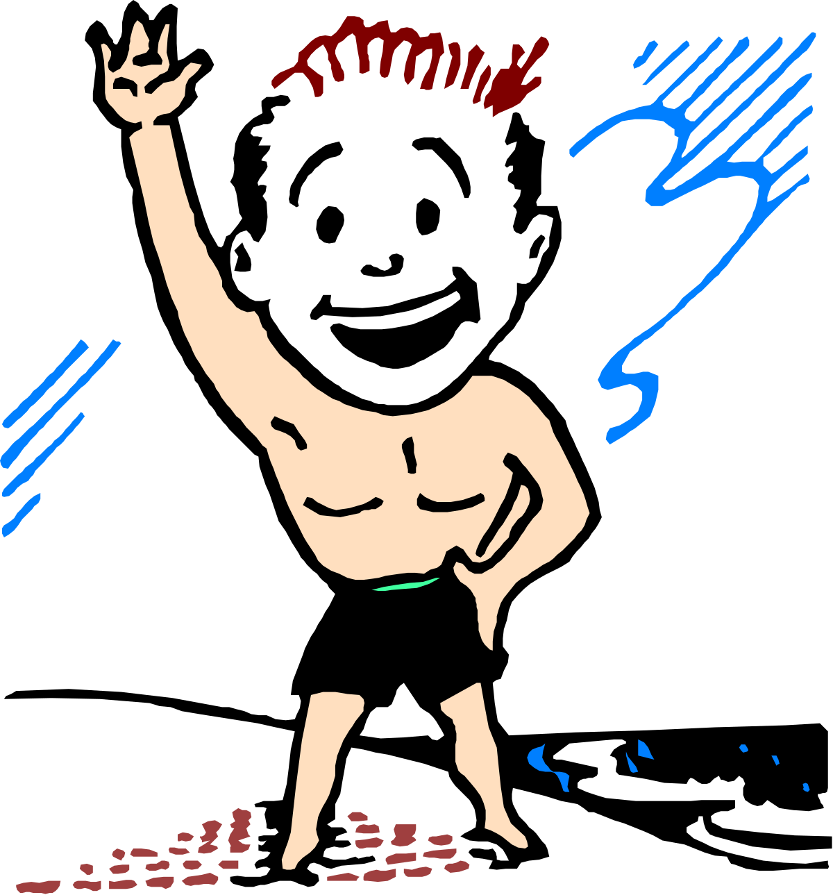 Man with Knife Clipart - Dynamic and Engaging SVG Illustration