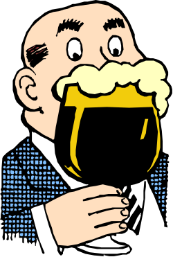 Beer Glass Clipart: Man Enjoying Refreshing Drinks
