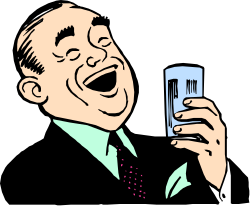 Man in Suit Holding Glass - Professional Clipart for Business Use