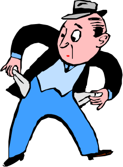 Man in Blue Pants and White Shirt Clipart for Versatile Projects