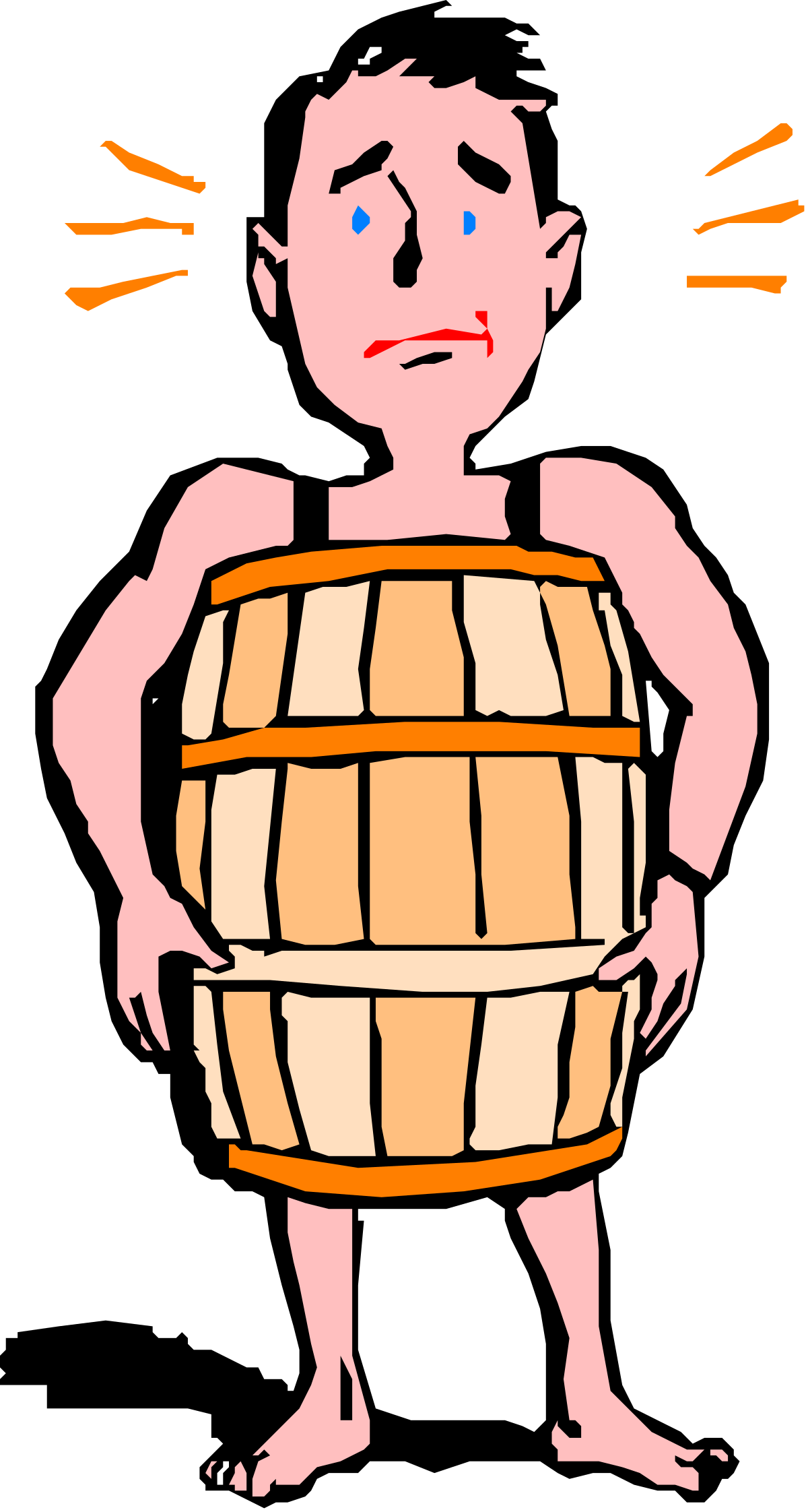 Cartoon Character with Beer Barrel - Fun Clipart for Celebrations