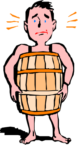 Cartoon Character with Beer Barrel - Fun Clipart for Celebrations