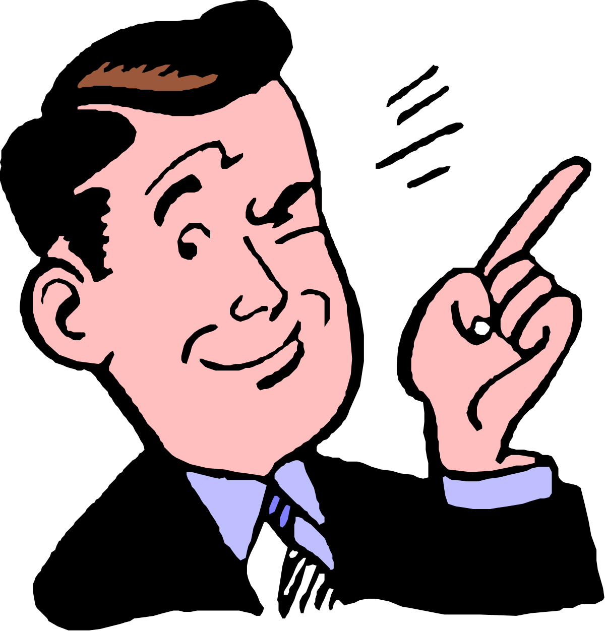a man in a suit pointing at something clip art png transparent Businessman in Suit Pointing Clipart - Professional Guidance Illustration