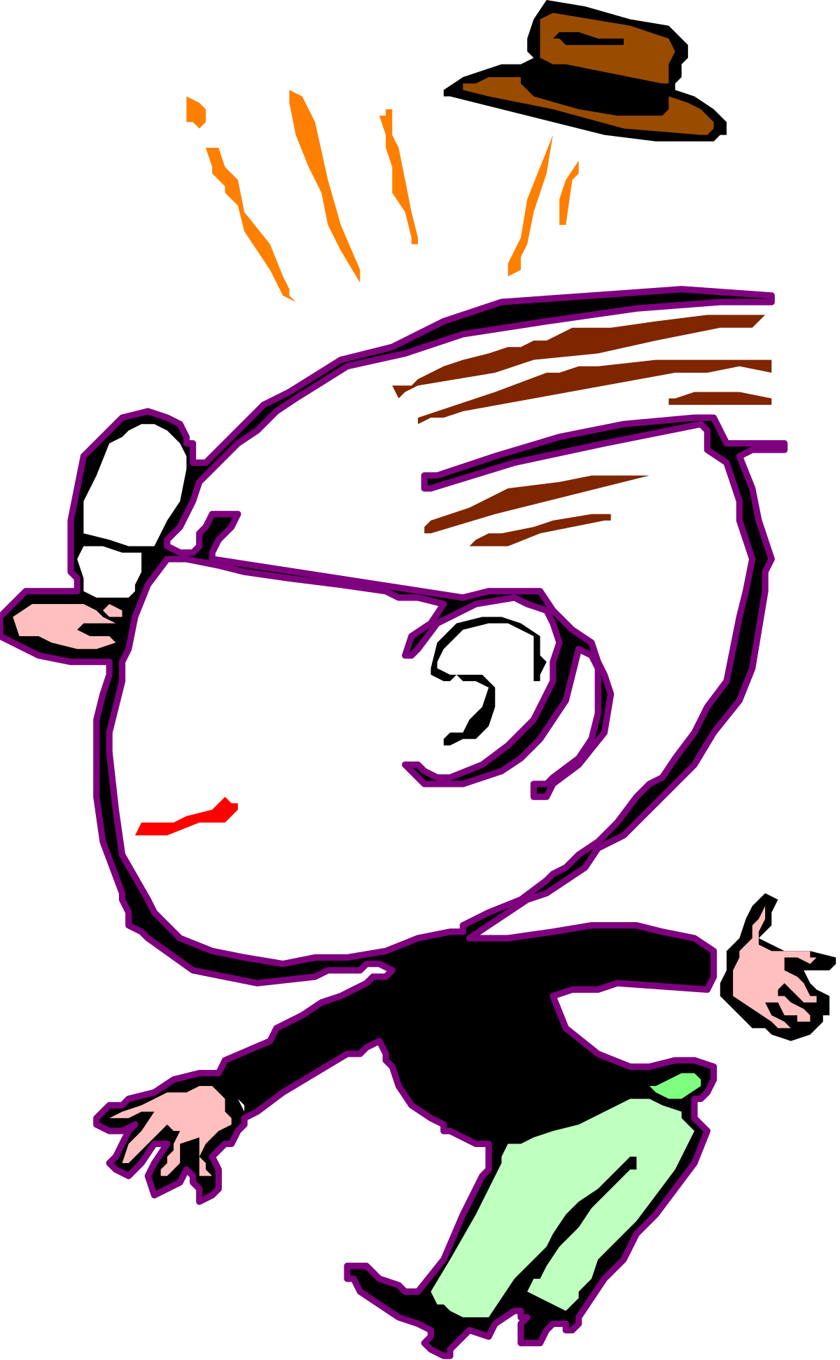 a drawing of a man with a hat and a hat clip art png transparent Man with Hat Clipart - Stylish Hat Illustrations for Creative Projects