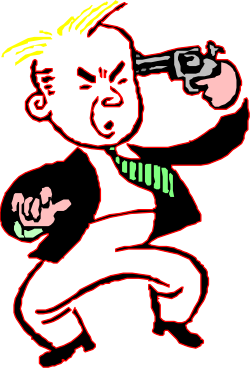 Man with Gun Clipart - Bold SVG Illustration for Dynamic Projects
