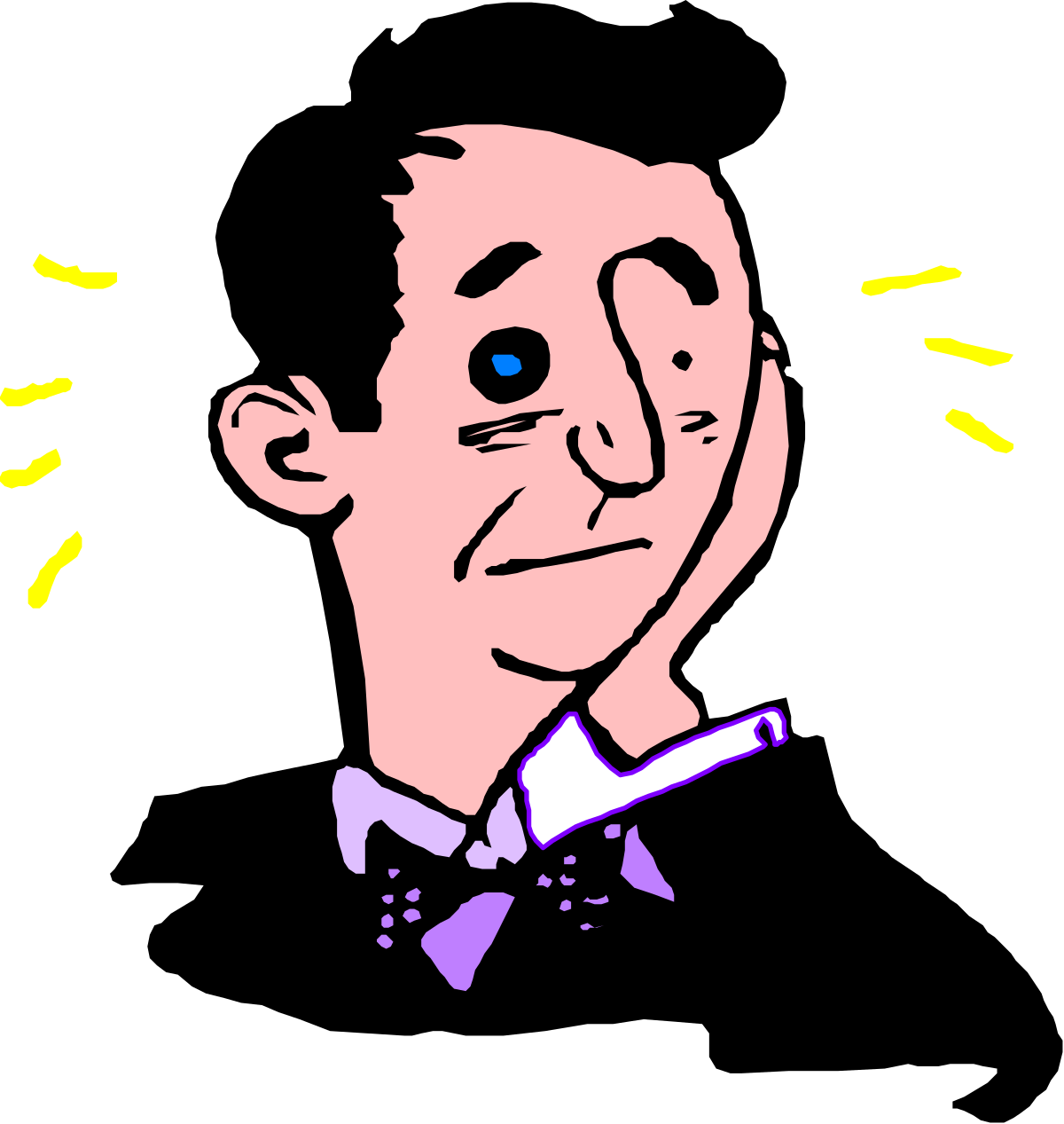 a man with a bow tie and a tie clip art png transparent Bow Tie and Tie Clipart: Elegant Accessories for Any Occasion