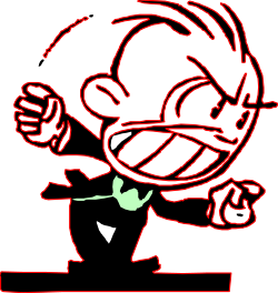 Cartoon Character Clipart: Green Tie and Black Shirt