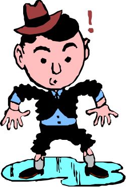Boy in Hat and Tie Sitting on Ground Clipart