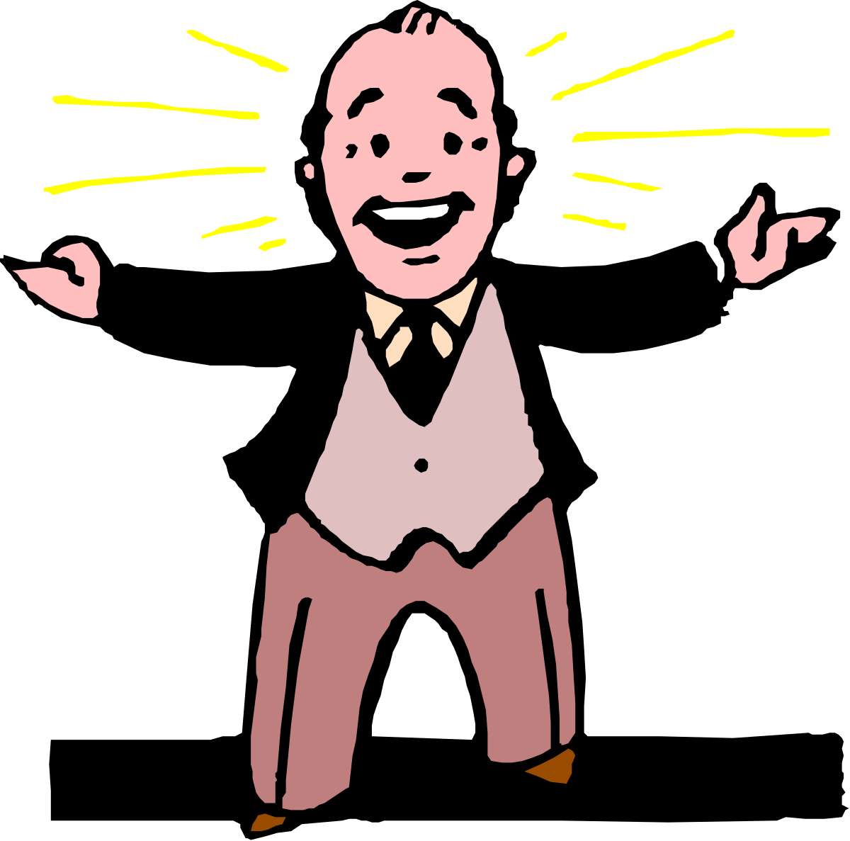 Man with Arms Spread Out Clipart - Dynamic and Engaging SVG Graphics
