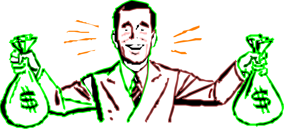 Man in Suit Holding Bag Clipart for Professional Use