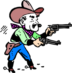 Man with Gun Clipart - Dynamic Action Scene for Your Projects