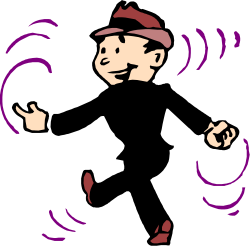 Man in Hat and Jacket Throwing Ball Clipart