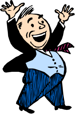 Cartoon Drawing of a Man with Hands Up � Fun Clipart Collection