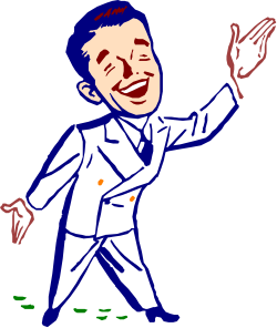 Waving Man in Suit and Tie - Perfect Clipart for Professional Themes