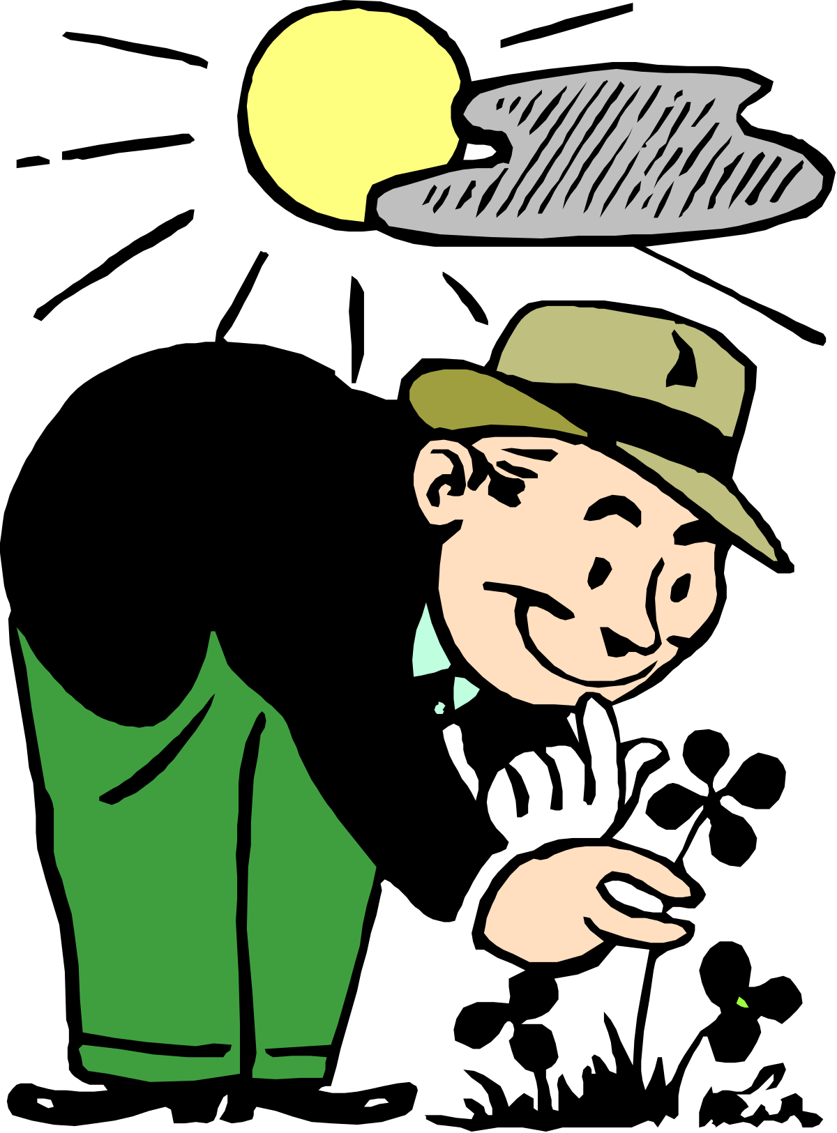 a man in a hat and green shirt clip art png transparent Man in a Hat and Green Shirt Clipart for Creative Projects