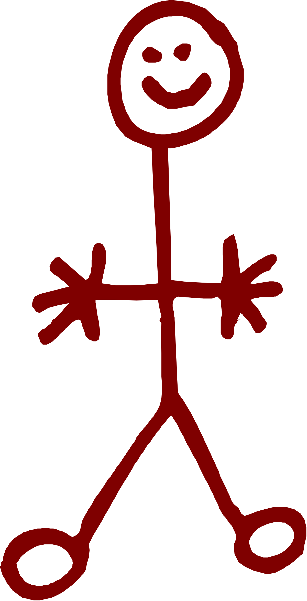 Smiley Stick Figure with Arms - Fun and Playful Clipart