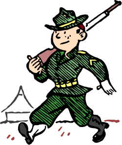 Man in Green Uniform Clipart for Dynamic Projects