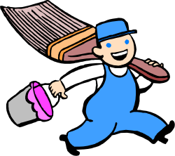 Man Carrying Pile of Books Clipart for Educational Themes