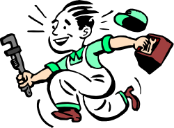 Man with Knife and Book - Engaging Clipart Illustration