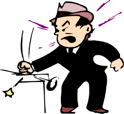 Stylish Man in Suit and Hat with Cigarette Clipart