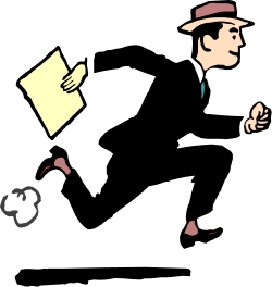 Man in Hat and Tie Holding Paper Clipart - Unique Clipart Designs