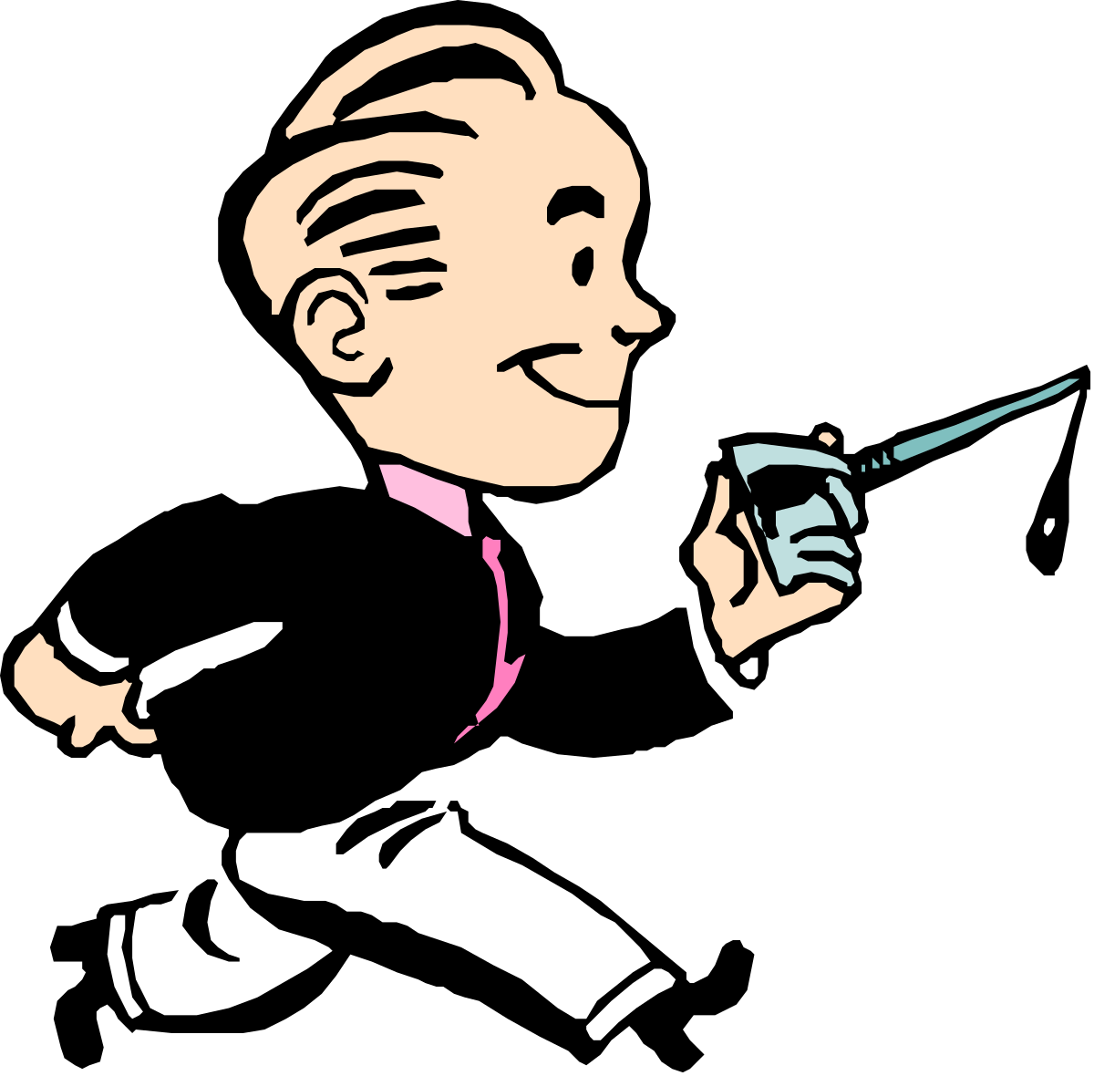 Businessman with Knife Clipart - Professional and Striking Visuals