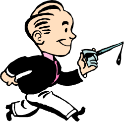 Businessman with Knife Clipart - Professional and Striking Visuals