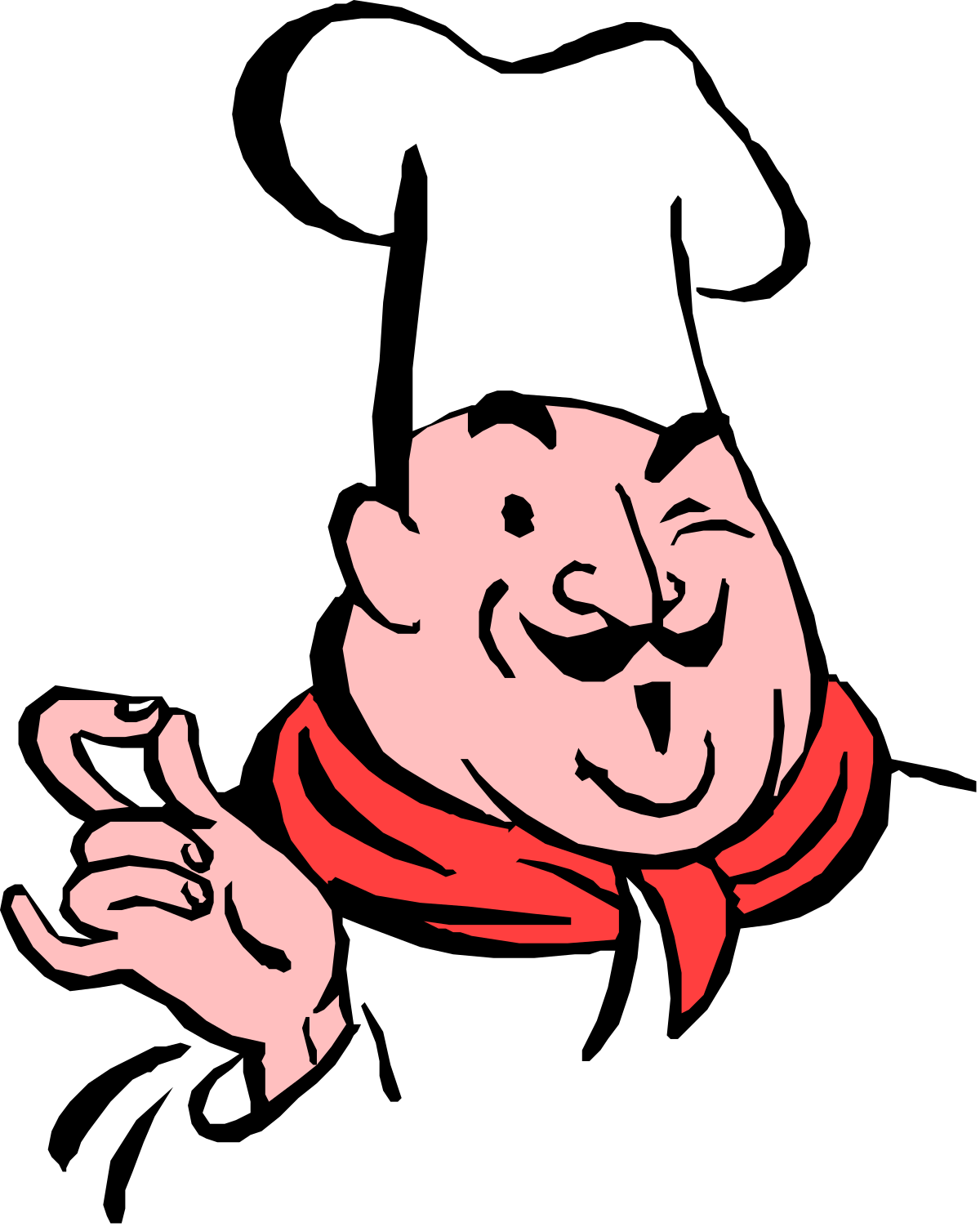 Pig Clipart with Scarf: Adorable Farm Animal Illustration