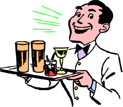 Wine Glass Clipart: Man Sitting at a Table with Wine