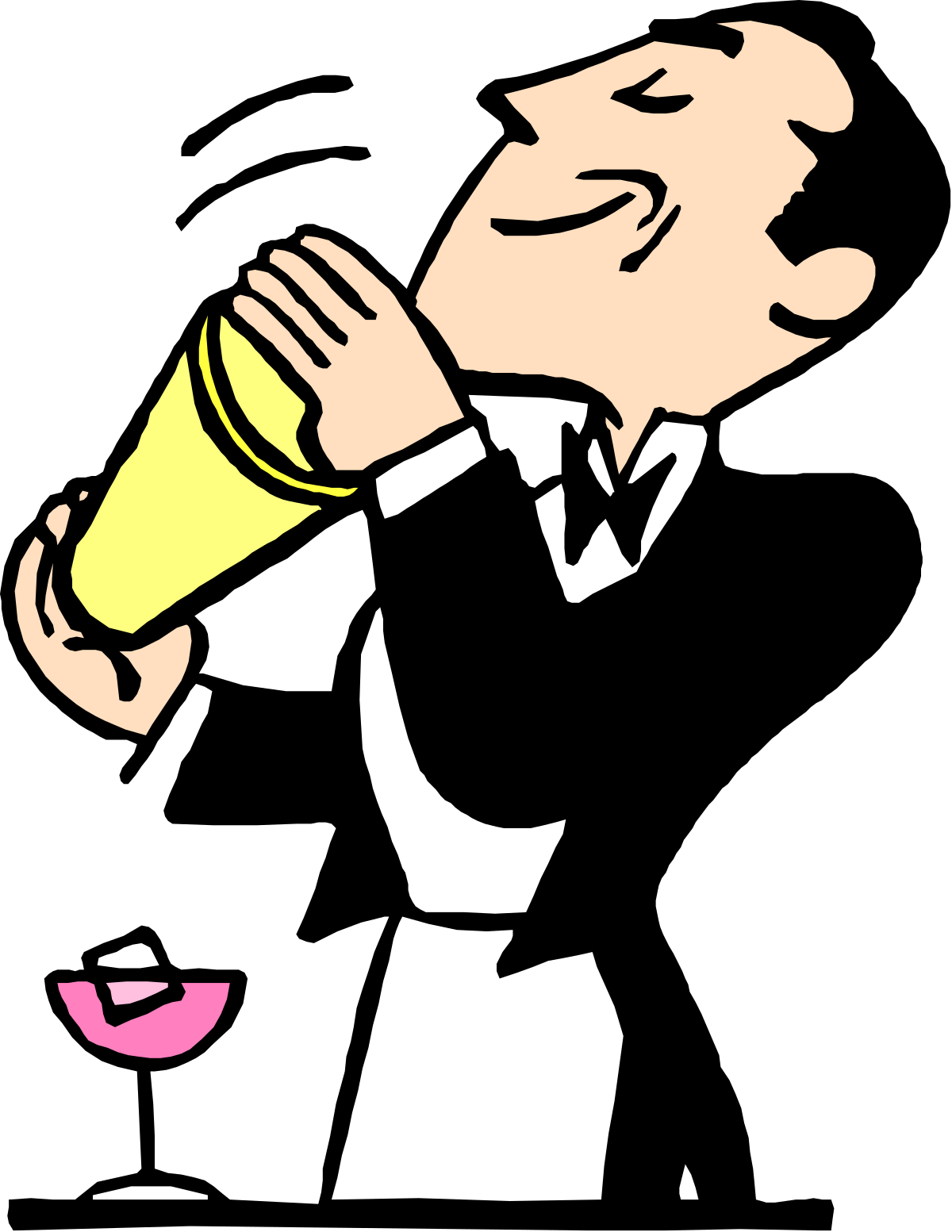 a man in a suit drinking from a cup clip art png transparent Businessman Drinking Coffee Clipart - Stylish Suit and Cup