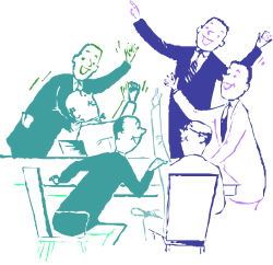 Man and Woman Sitting at Table Clipart - Perfect for Social Scenes