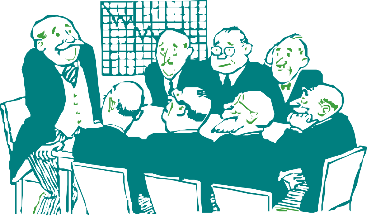 Group of People Sitting Around a Table Clipart for Dynamic Scenes