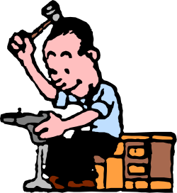 Man Sitting on Chair with Hand Up - Engaging Clipart Illustration