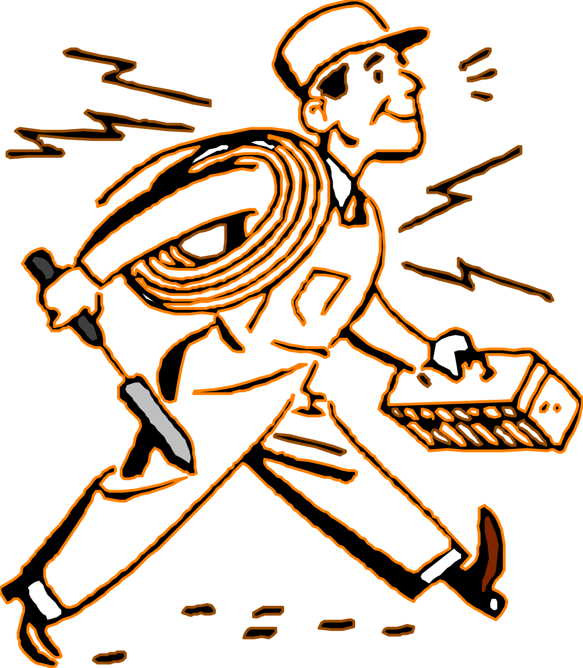 a man running with a cell in his hand clip art png transparent Man Running with Cell Phone - High-Quality Clipart
