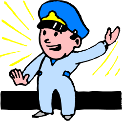 Cartoon Character with Blue Hat and White Overalls - Playful Clipart