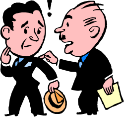 Business Conversation Clipart: Two Men in Suits and Ties