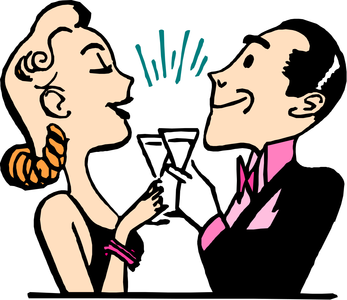 Couple Kissing Clipart: Romantic Love Scene for Your Projects