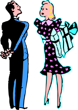 Man and Woman Standing Together Clipart for Diverse Uses
