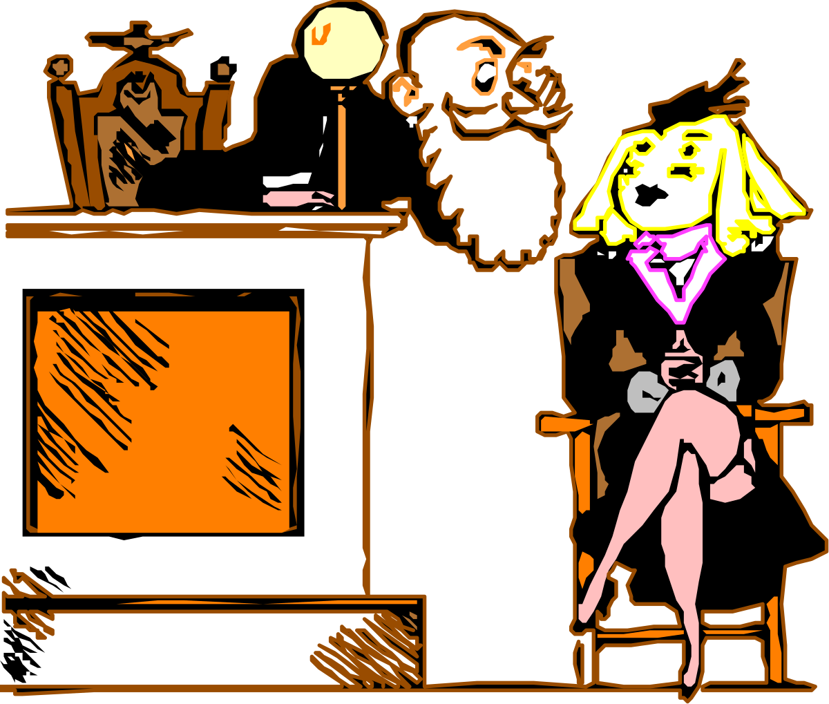 Woman Sitting in Chair Watching TV - Engaging Clipart Collection