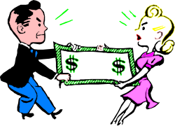 Sign Holding Couple Clipart - Man and Woman Together