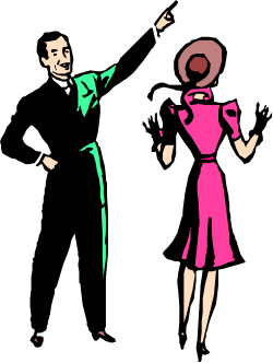 Dancing Couple Clipart - Elegant Man and Woman in Motion