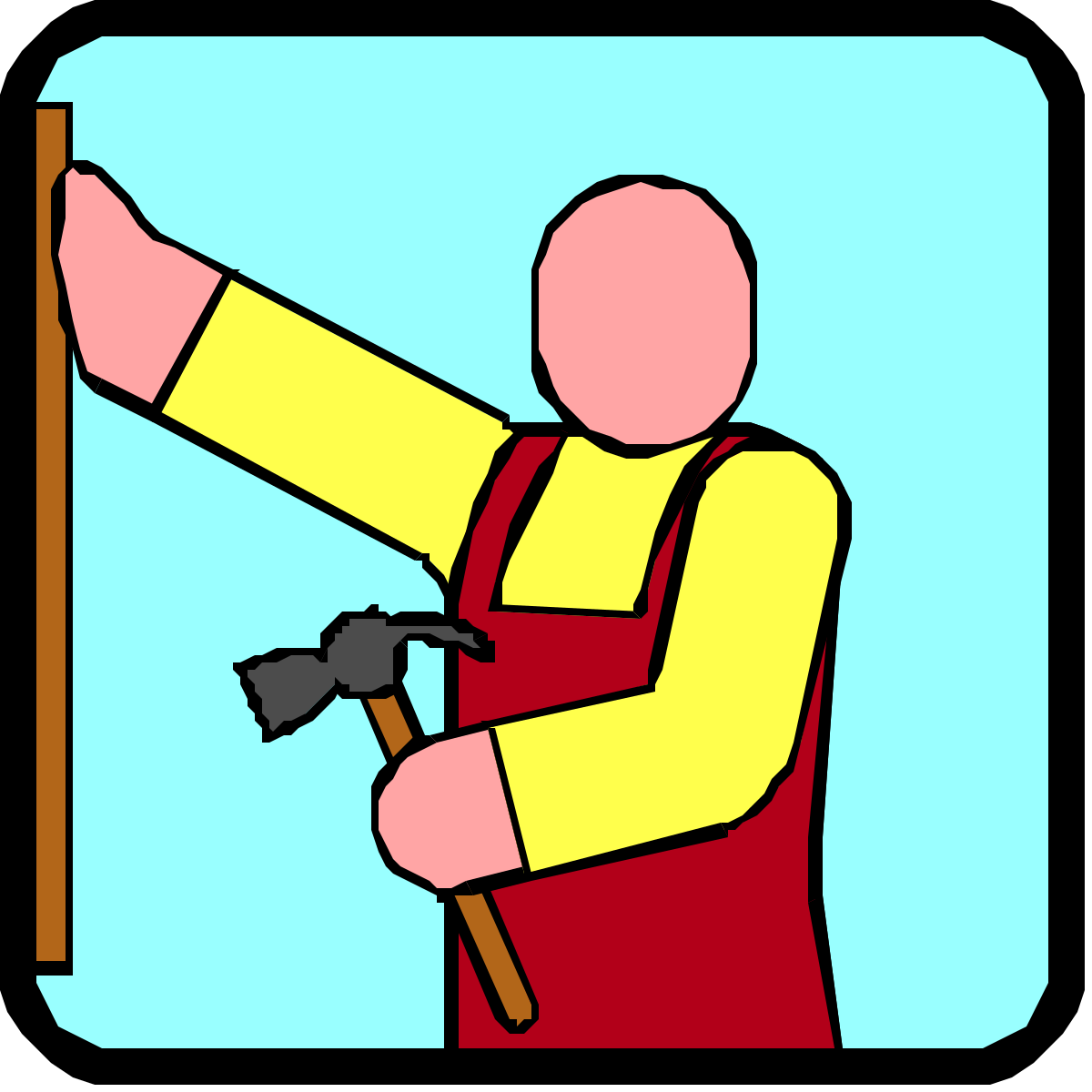 Man with Hammer Clipart: Perfect for Construction and DIY Projects