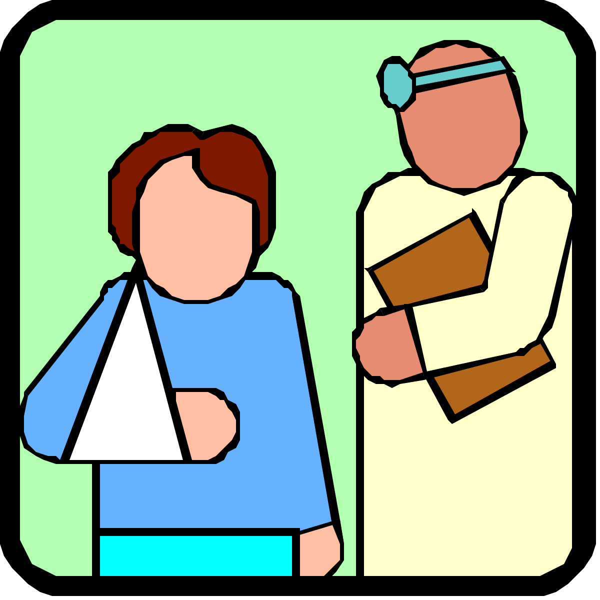 Conversation Clipart: Man and Woman Engaging in Dialogue