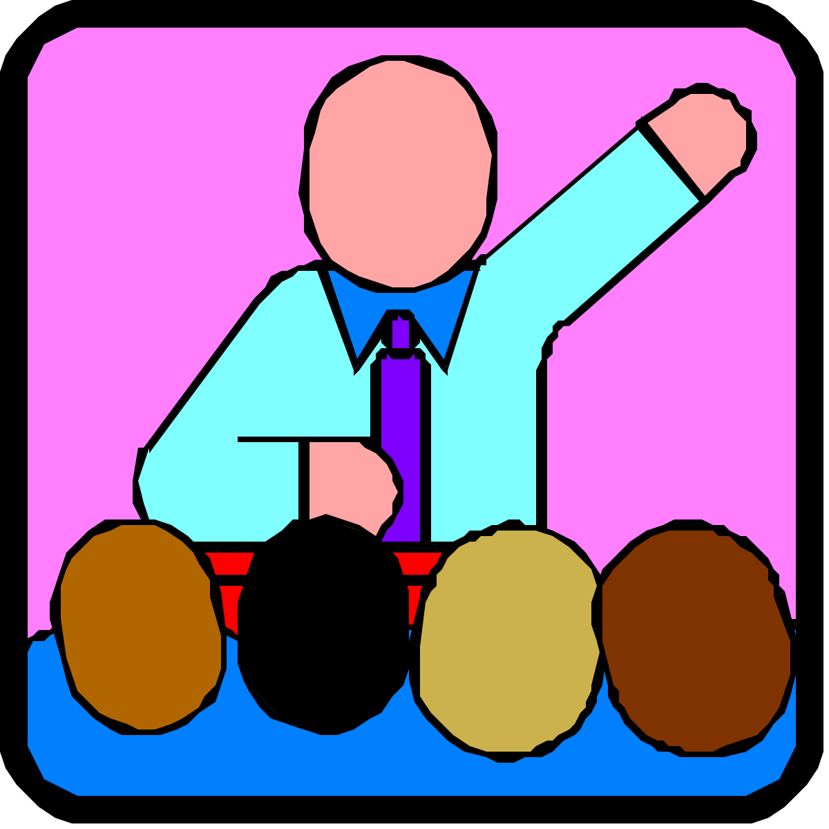 Presentation Clipart: Businessman in Suit and Tie Delivering Effective Speech