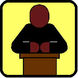 Book Clipart: Person at Desk with Open Book