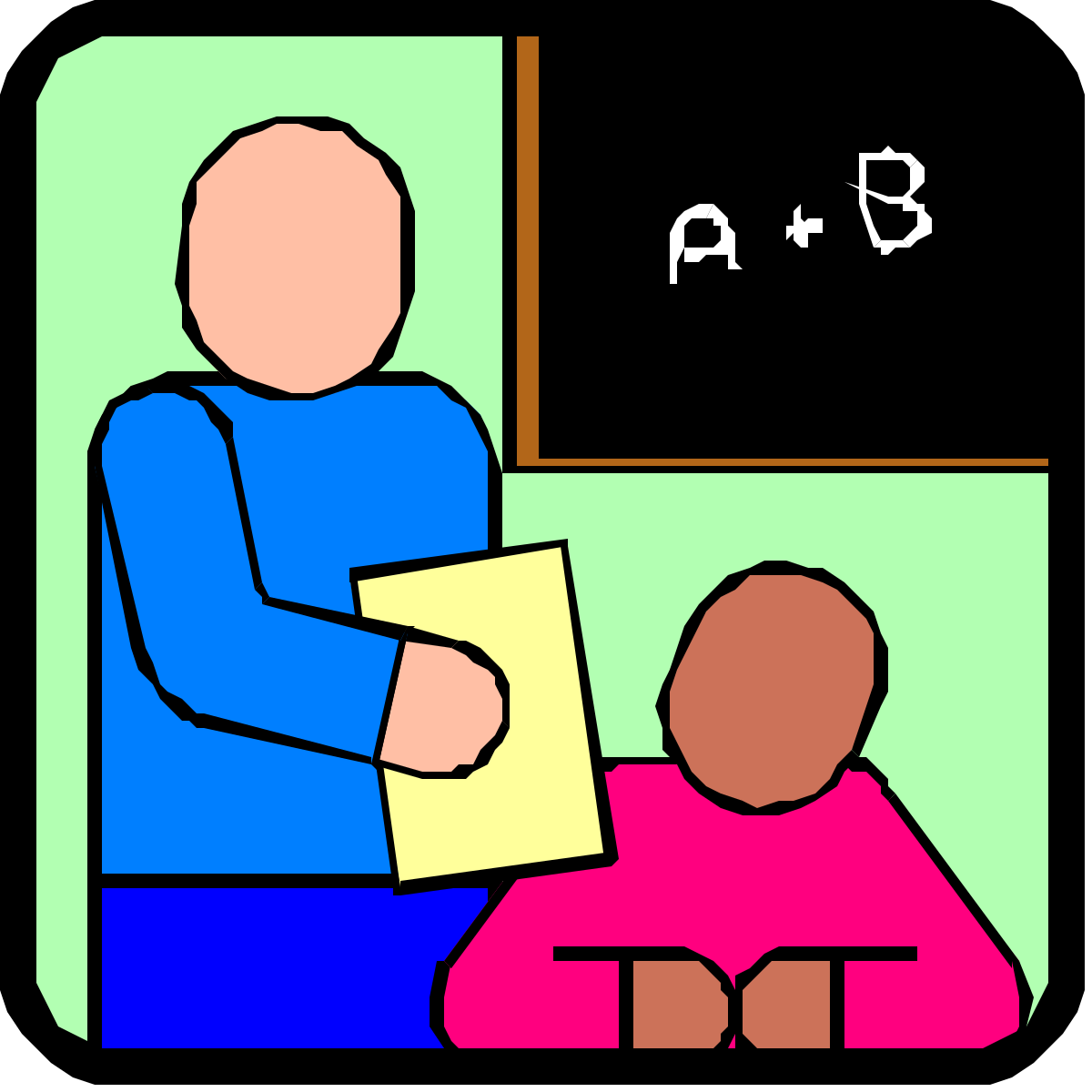 a person is sitting at a table with a child clip art png transparent Child and Adult Sitting at a Table Clipart: Perfect for Family Themes