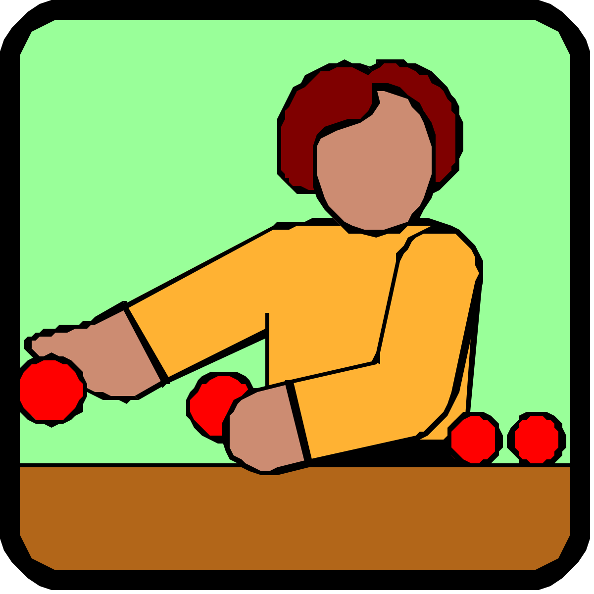 a person sitting at a table with a ball clip art png transparent Person Sitting at Table with Ball Clipart for Fun Illustrations