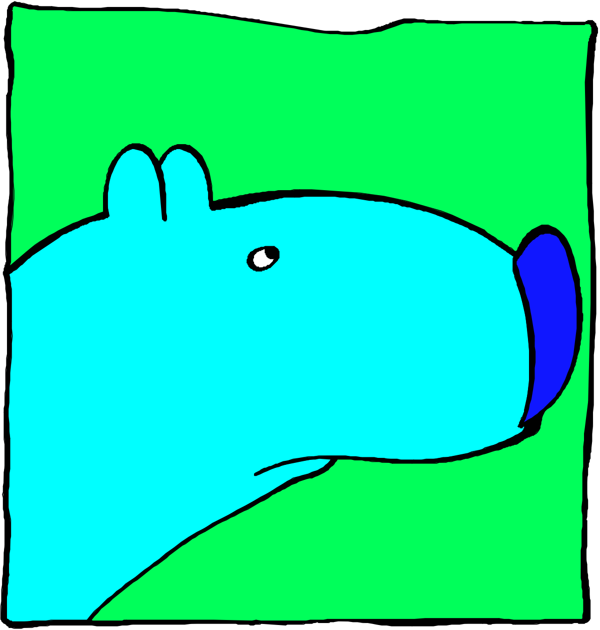 a blue whale with a green background clip art png transparent Blue Whale Clipart with Green Background for Creative Projects