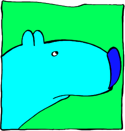 Blue Whale Clipart with Green Background for Creative Projects
